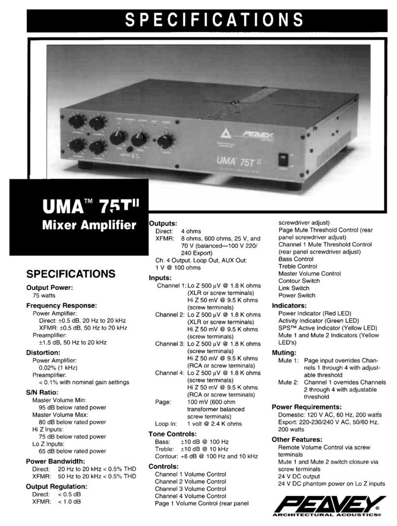 Peavey UMA 75T II Specifications