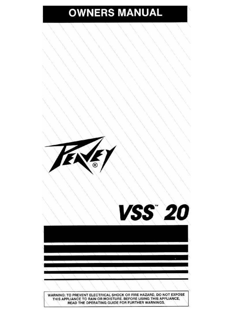 Peavey VSS 20 User manual