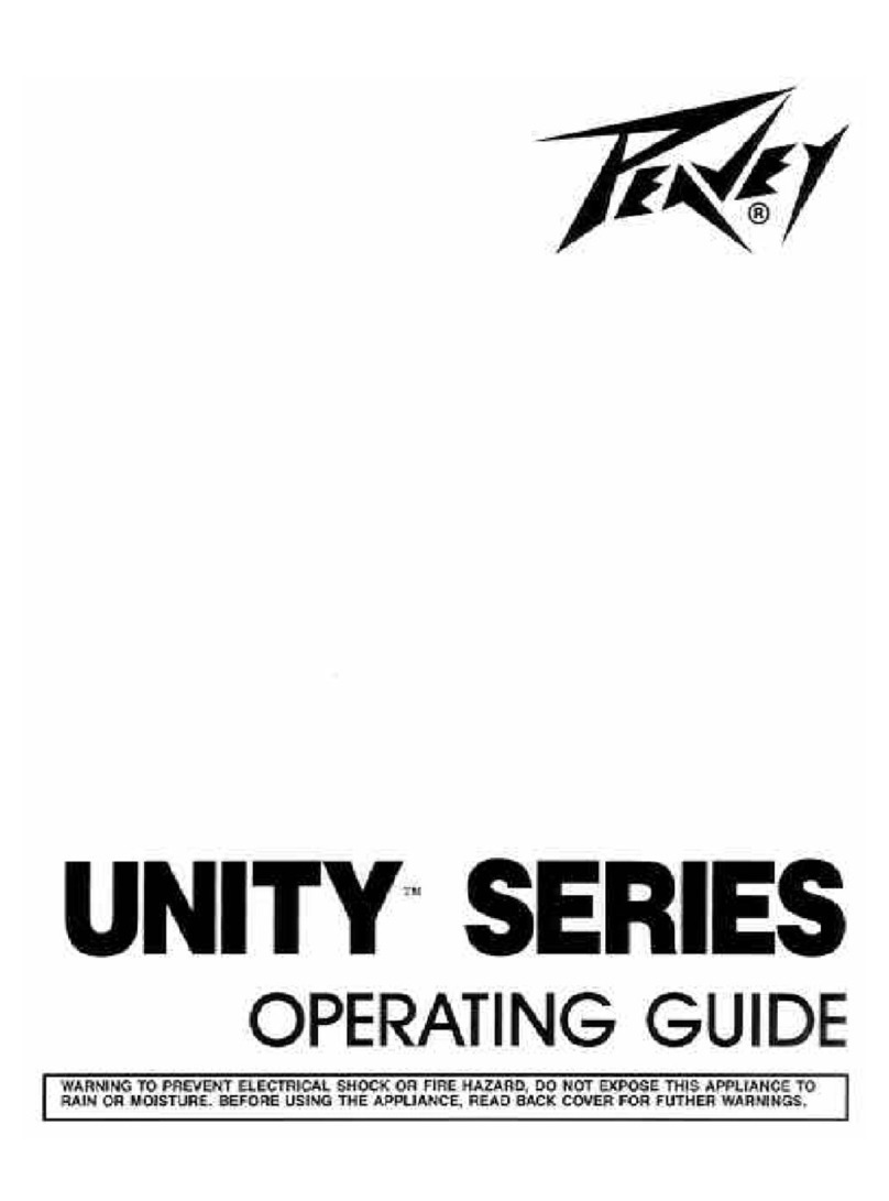 Peavey Unity Series User manual