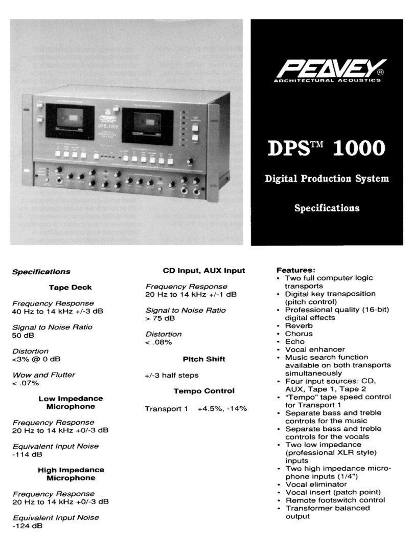 Peavey DPS 1000 Specifications