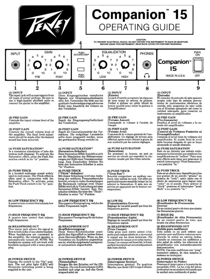 Peavey Companion 15 User manual