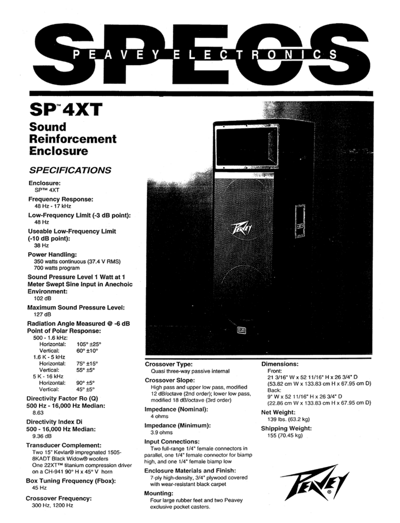 Peavey SP 4XT User manual