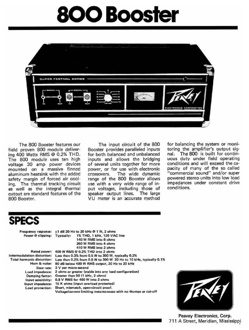 Peavey 800 Booster Specifications