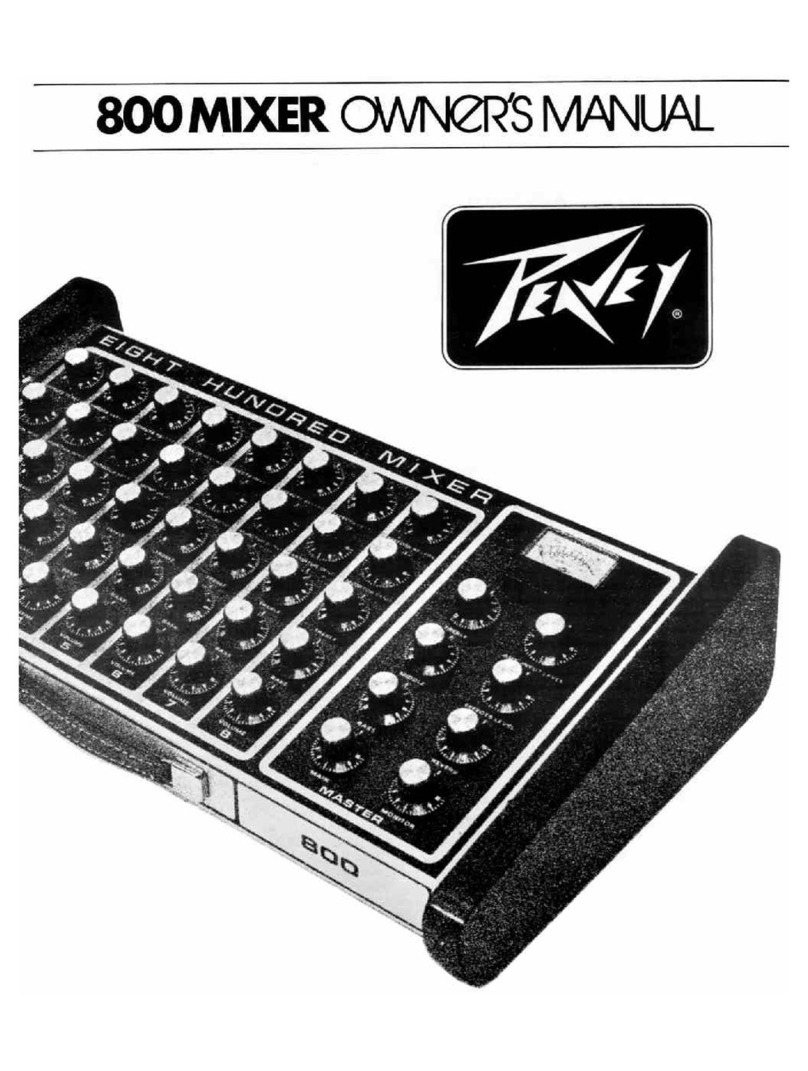 Peavey 800 Booster User manual Peavey 800 Booster User manual