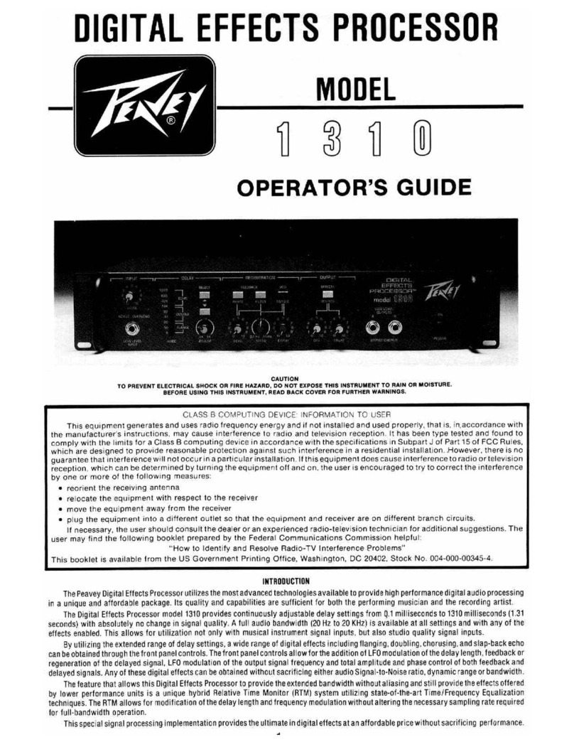Peavey 1310 Operator's guide