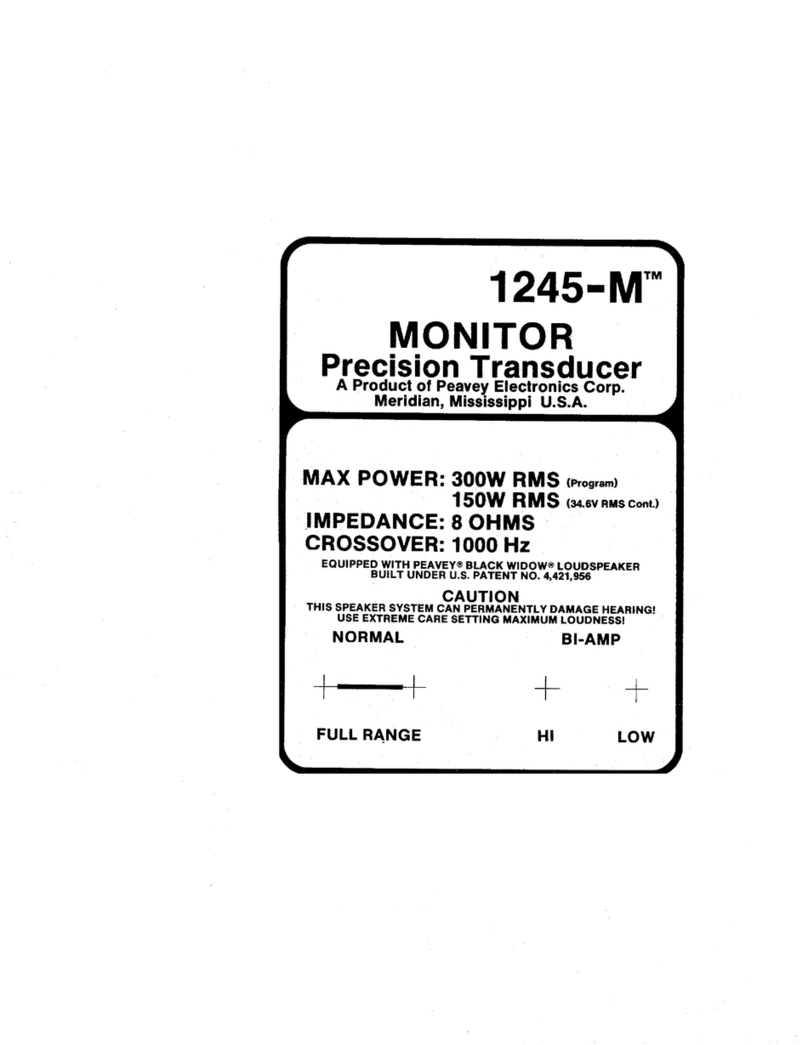 Peavey 1245-M Specifications Peavey 1245-M Specifications