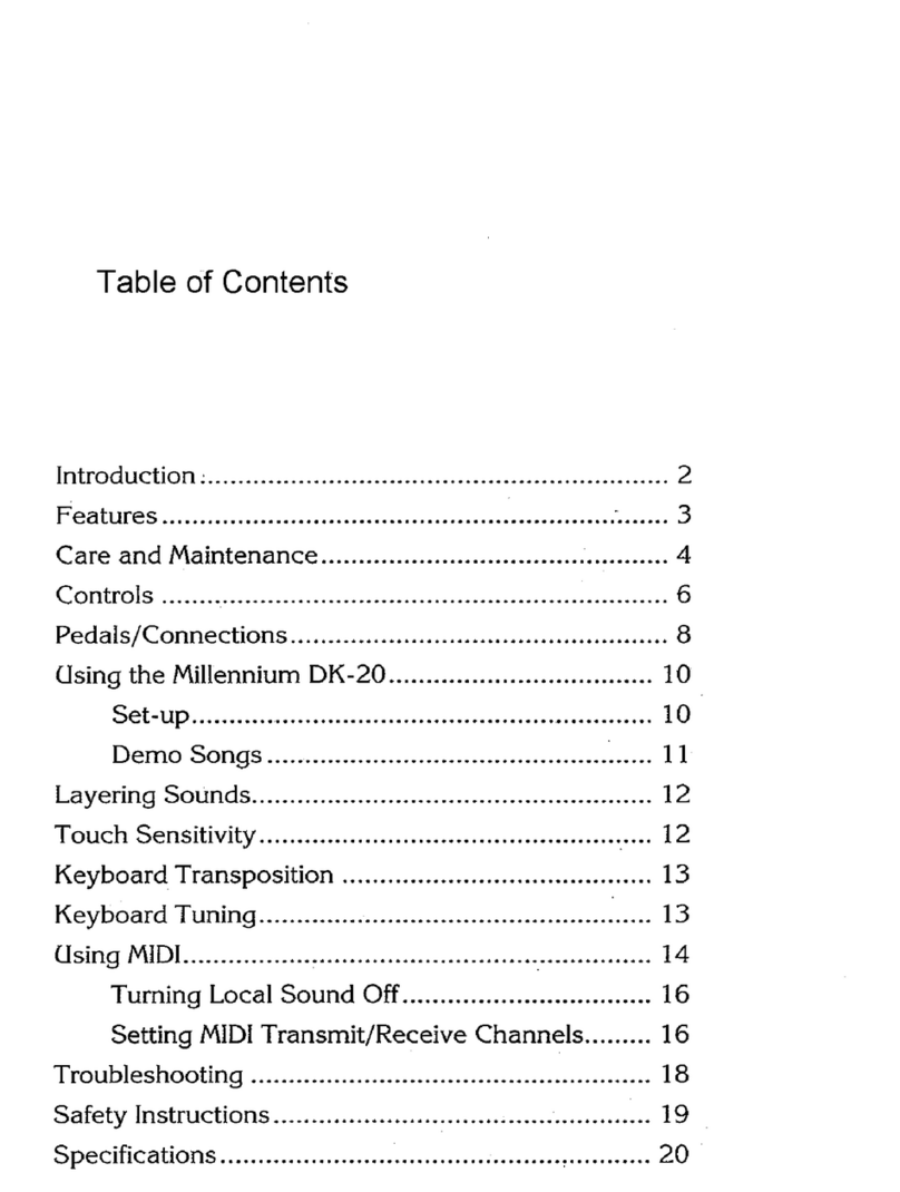 Peavey Millennium DK-20 User manual