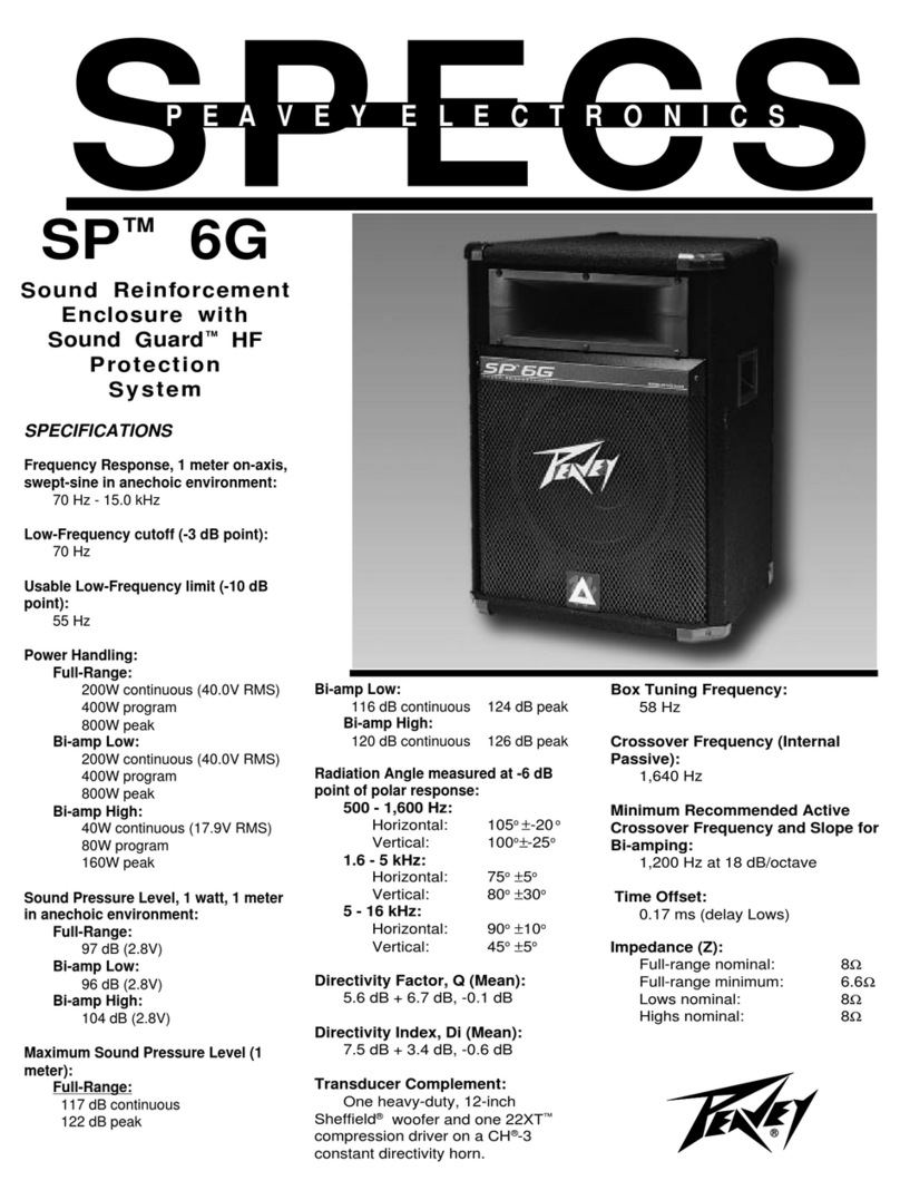 Peavey SP 6G User manual