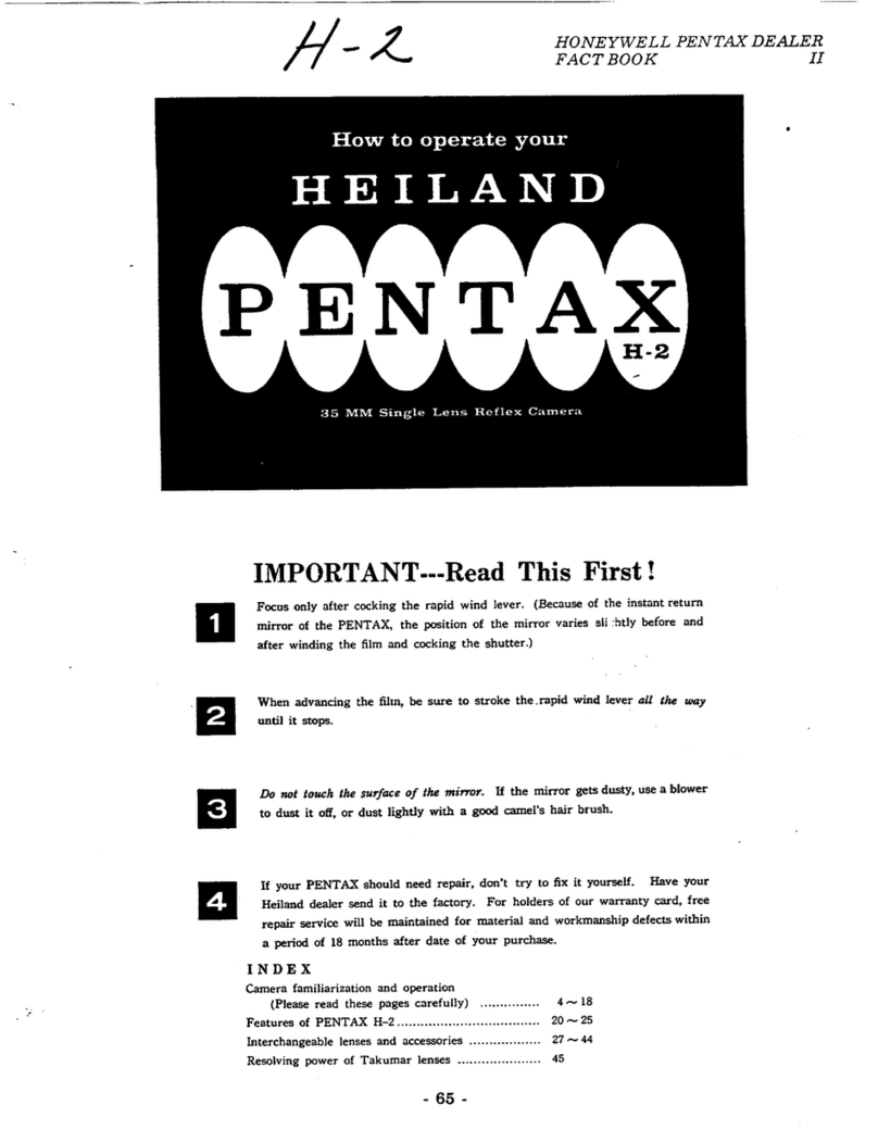 Pentax Heiland H2 User manual