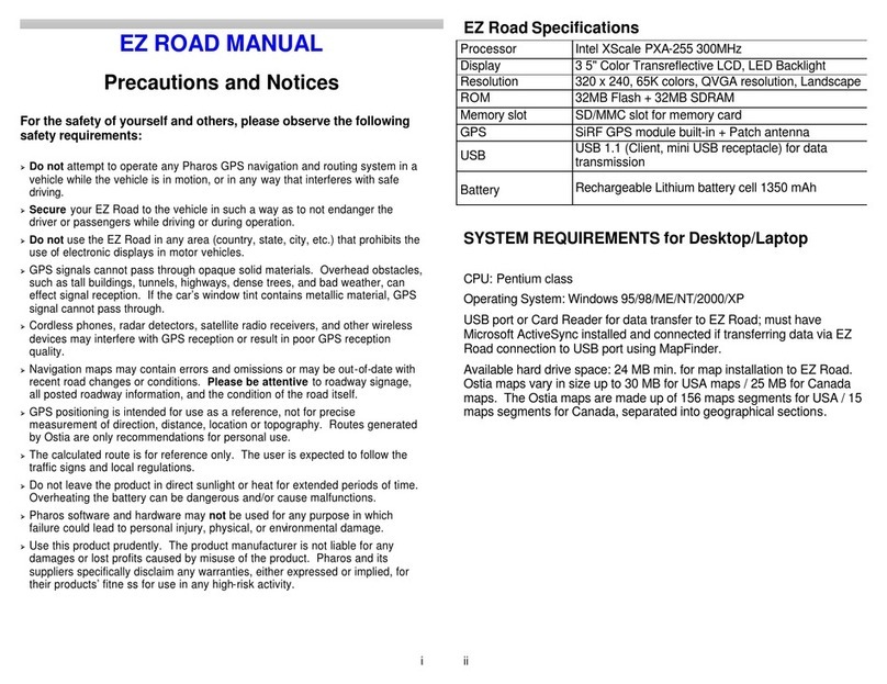 Pharos EZ Road User manual