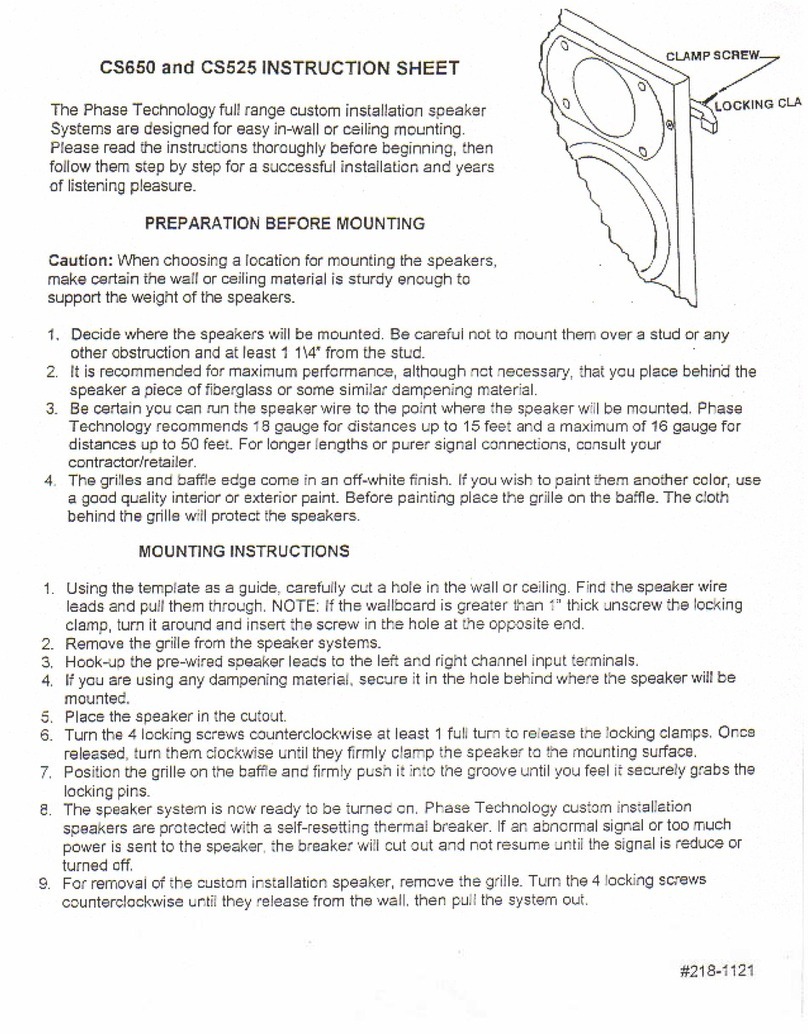 Phase Technologies CS-525 User manual
