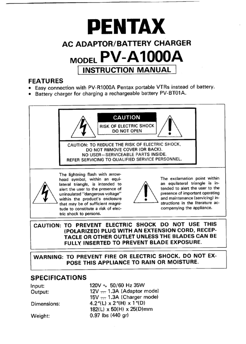 Pentax PV-A1000A User manual