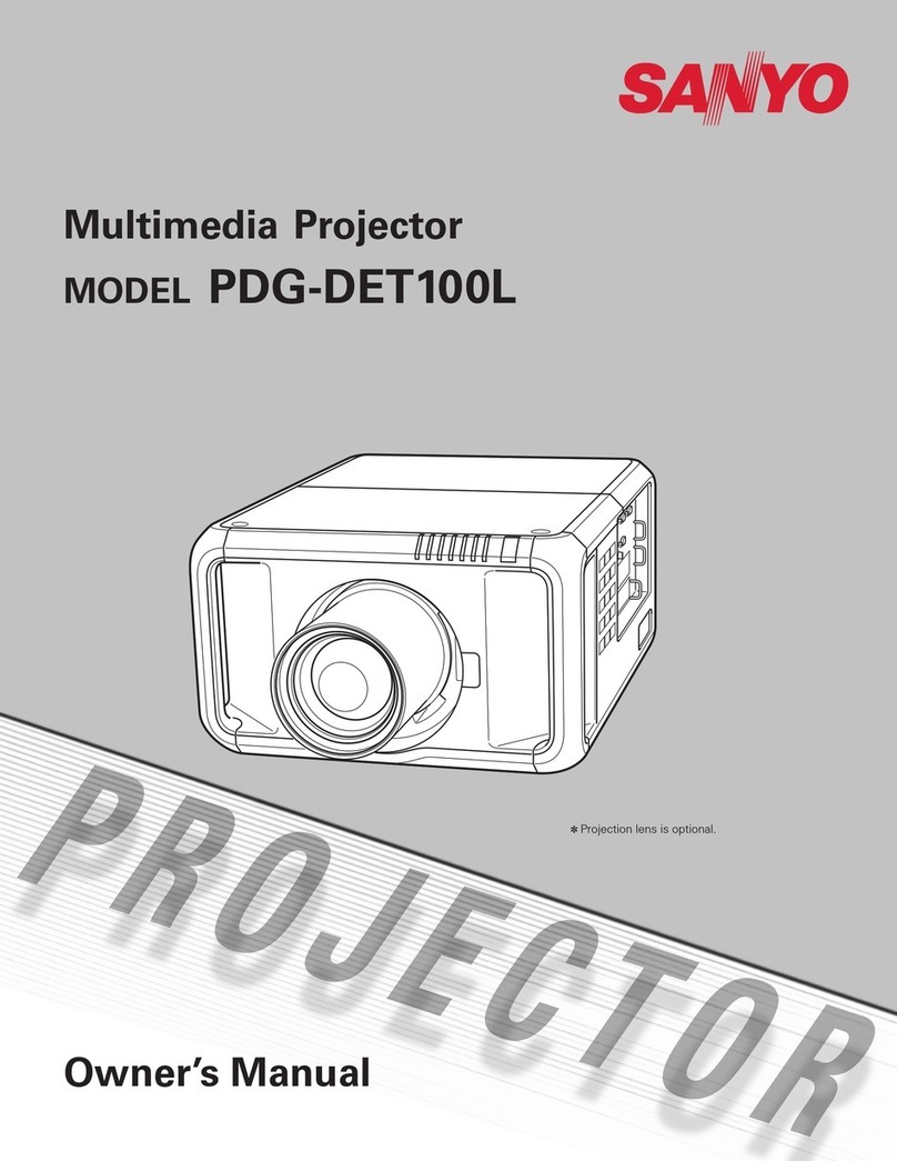 Sanyo PDG-DET100L - SXGA+ DLP Projector User manual Sanyo PDG-DET100L - SXGA+ DLP Projector User manual