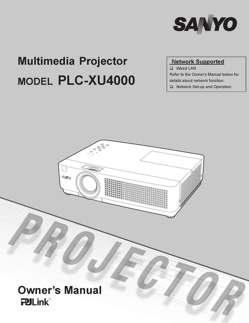 Sanyo PLC-XU4000 User manual