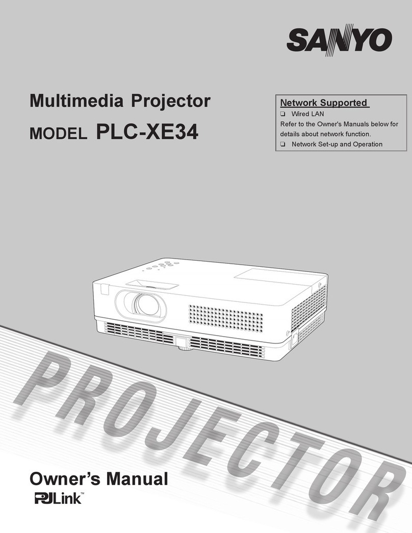 Sanyo PLC-XE34 User manual