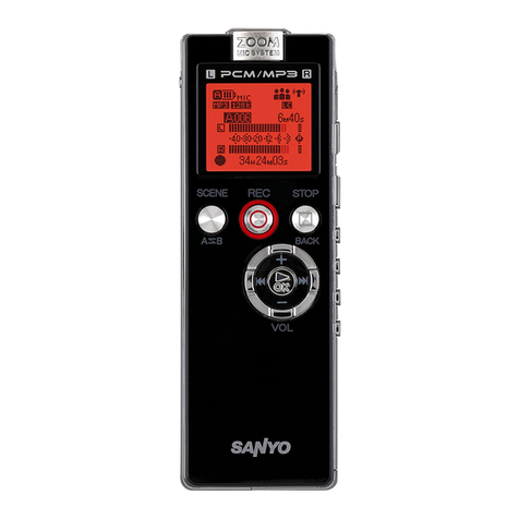 Sanyo ICR-EH800D - Xacti Digital Sound Recorder instruction manual