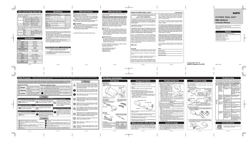 Sanyo KBC-9V3U User manual Sanyo KBC-9V3U User manual