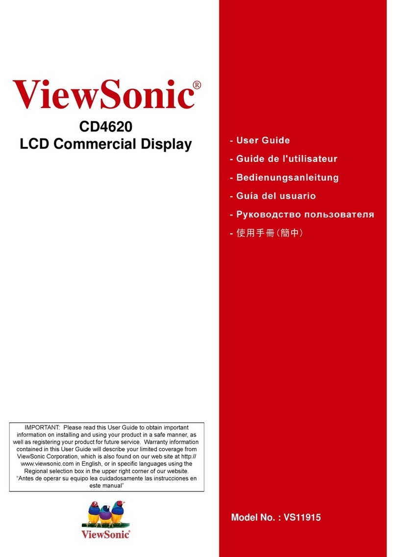 ViewSonic CD4620 - 46" LCD Flat Panel Display User manual
