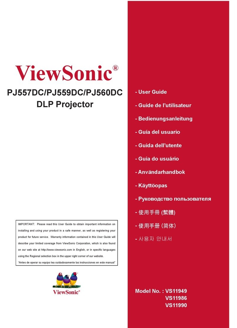ViewSonic BRILLIANTCOLOR PJ560D User manual