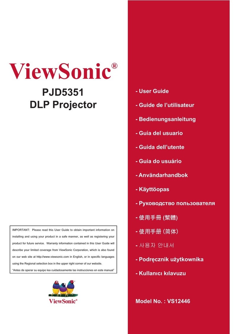 ViewSonic PJD5351 - DLP Projector User manual ViewSonic PJD5351 - DLP Projector User manual