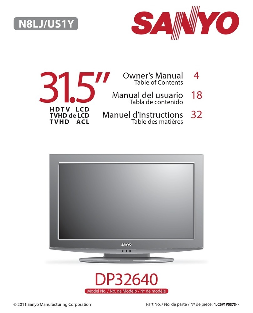 Sanyo DP32640 - 31.5" Diagonal LCD HDTV 720p User manual