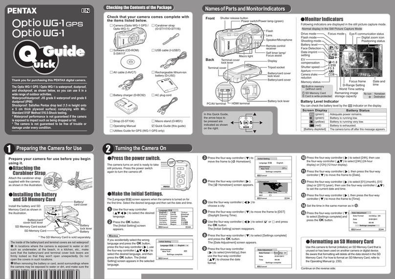 Pentax Optio WG-1 GPS Gray User manual