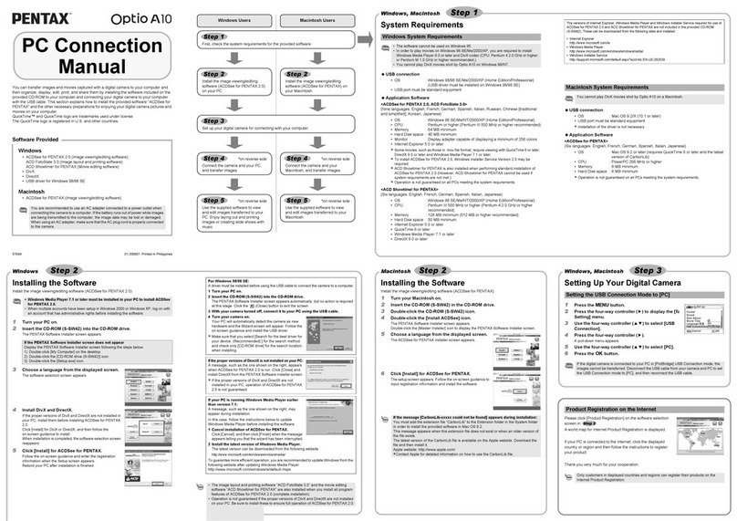 Pentax Optio A10 Instruction manual