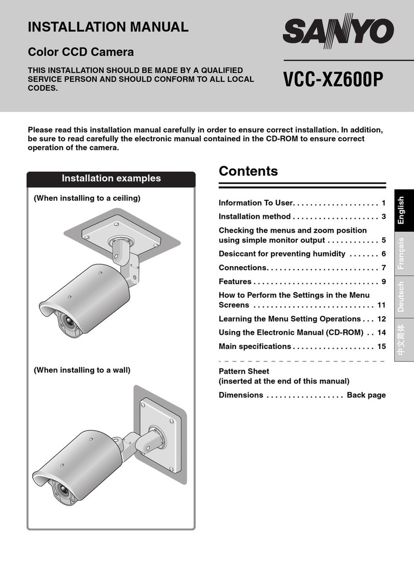Sanyo VCC-XZN600P User manual