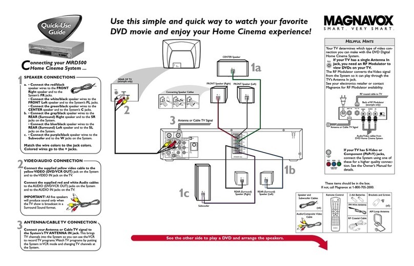 Magnavox MRD500 Quick use guide
