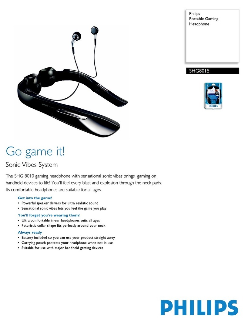 Philips SHG8015 Specifications