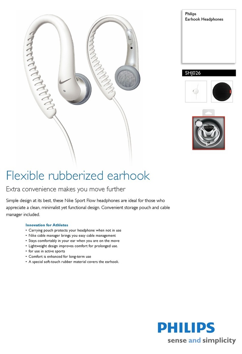 Philips SHJ026 Specification sheet
