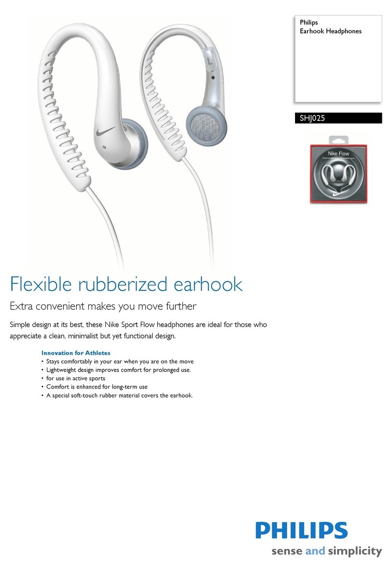 Philips SHJ025 Specifications
