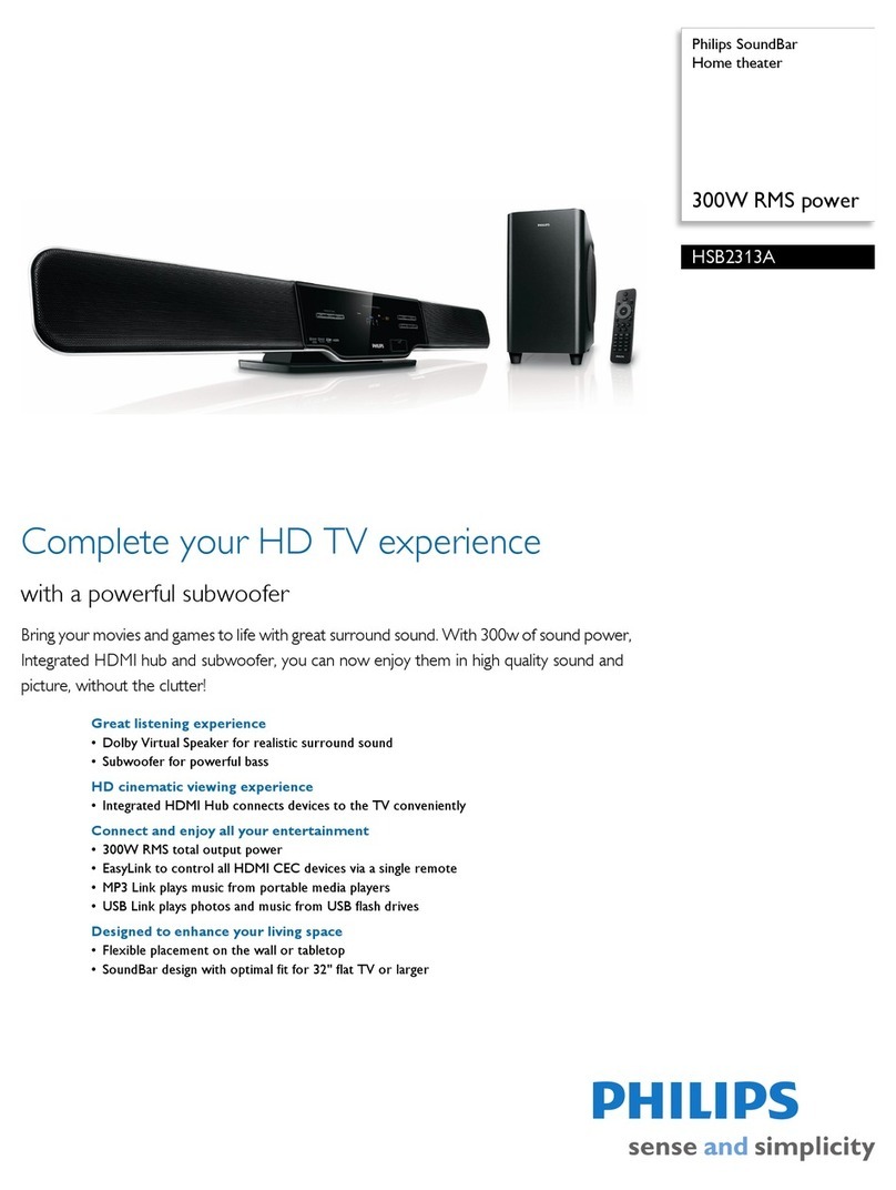 Philips HSB2313 Specifications