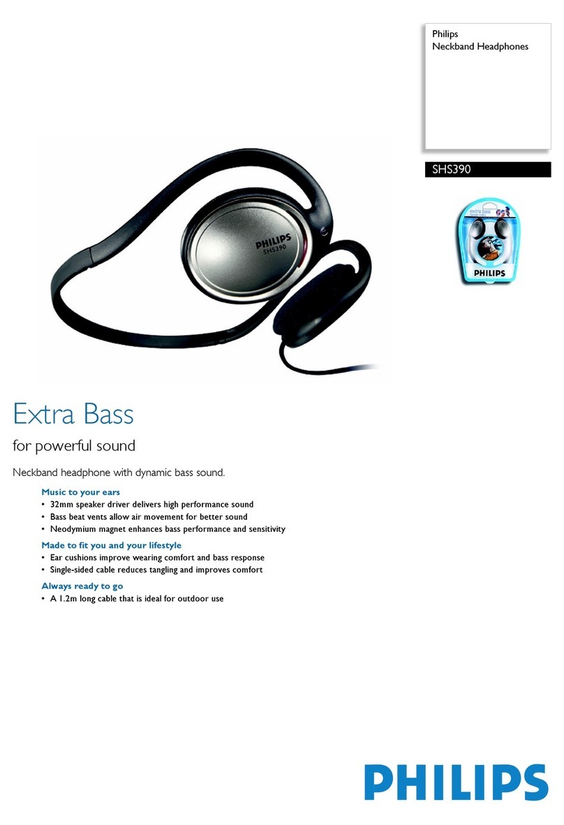 Philips SHS390 Specifications