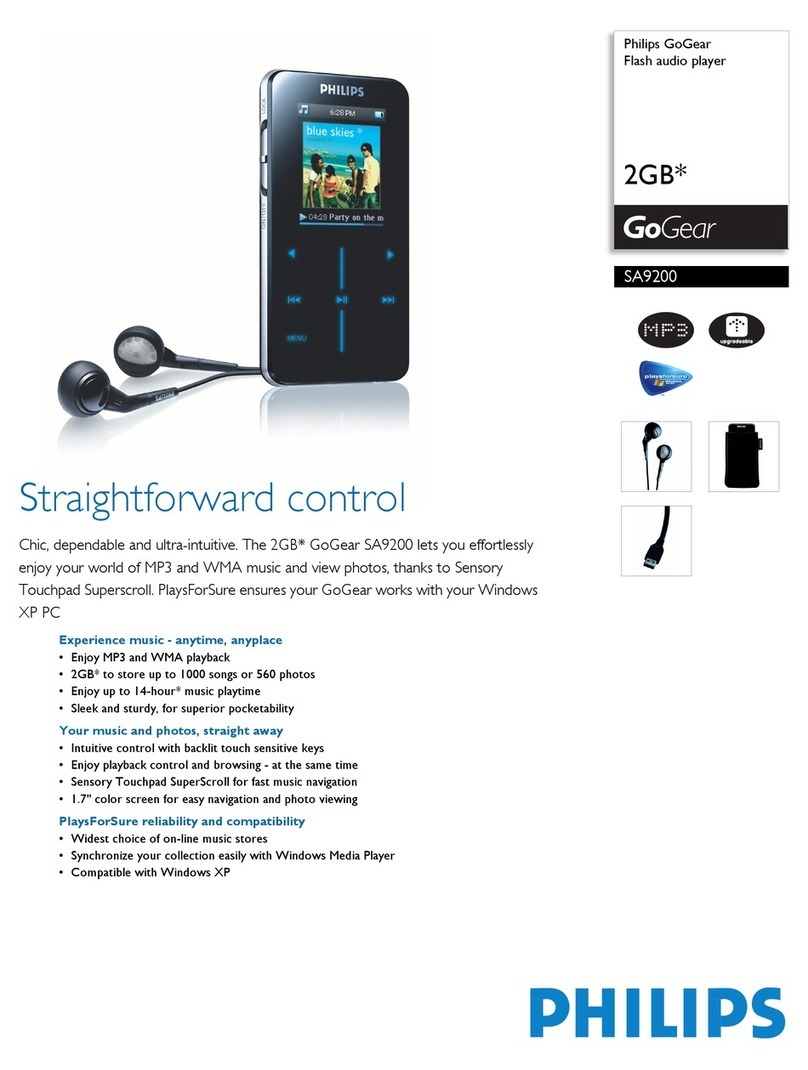 Philips GoGear SA9200 User manual