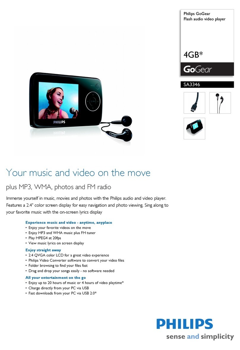 Philips GoGear SA3346 User manual