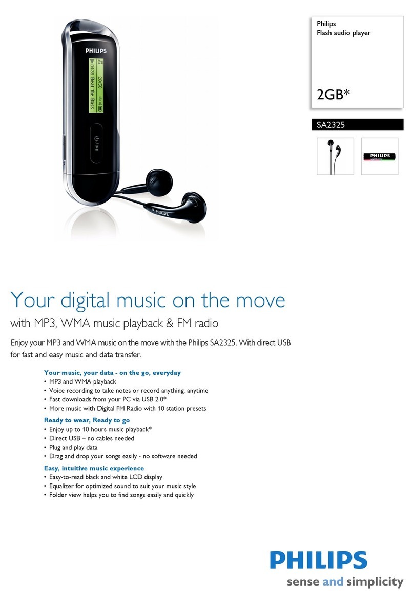 Philips SA2325 User manual