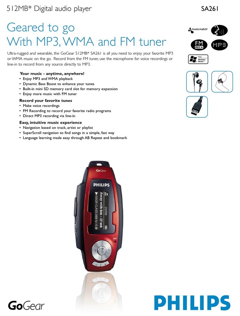 Philips SA261 User manual