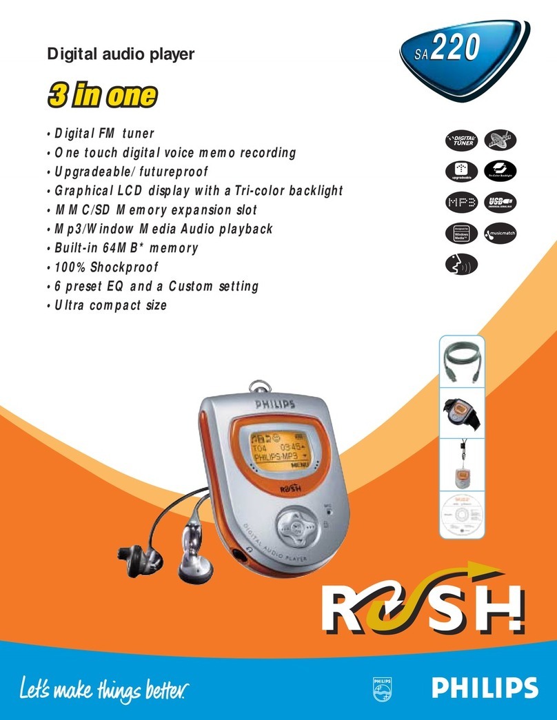 Philips SA220 User manual