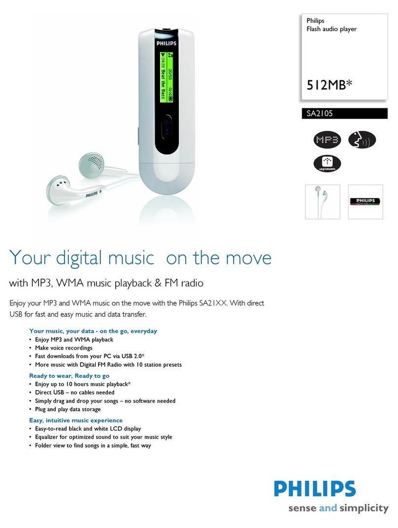 Philips SA2105 User manual