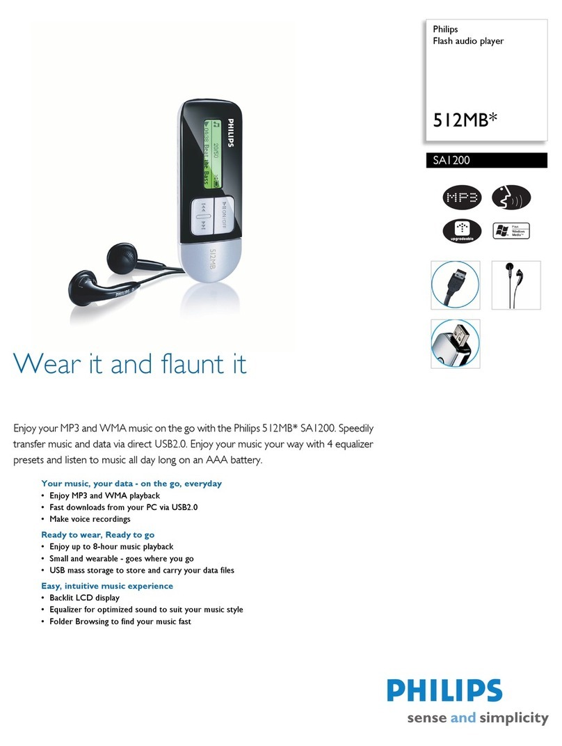 Philips SA1200 Specifications