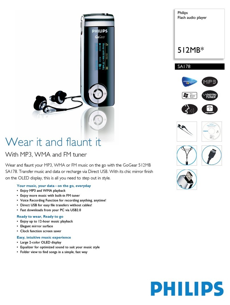 Philips GoGear SA178 User manual