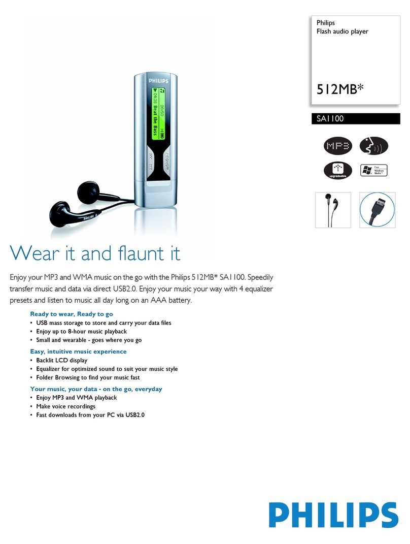 Philips SA1100 User manual