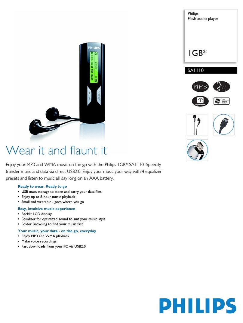 Philips SA1110 Specifications