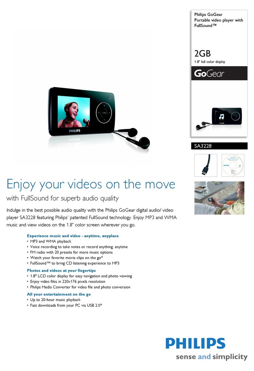 Philips GoGear SA3228 User manual
