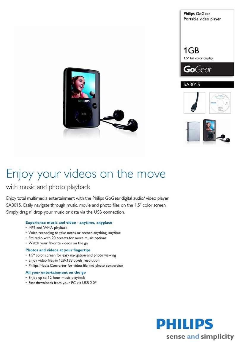 Philips GoGear SA3015 User manual