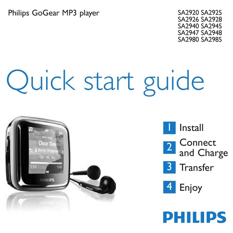 Philips SA2925A quick start guide