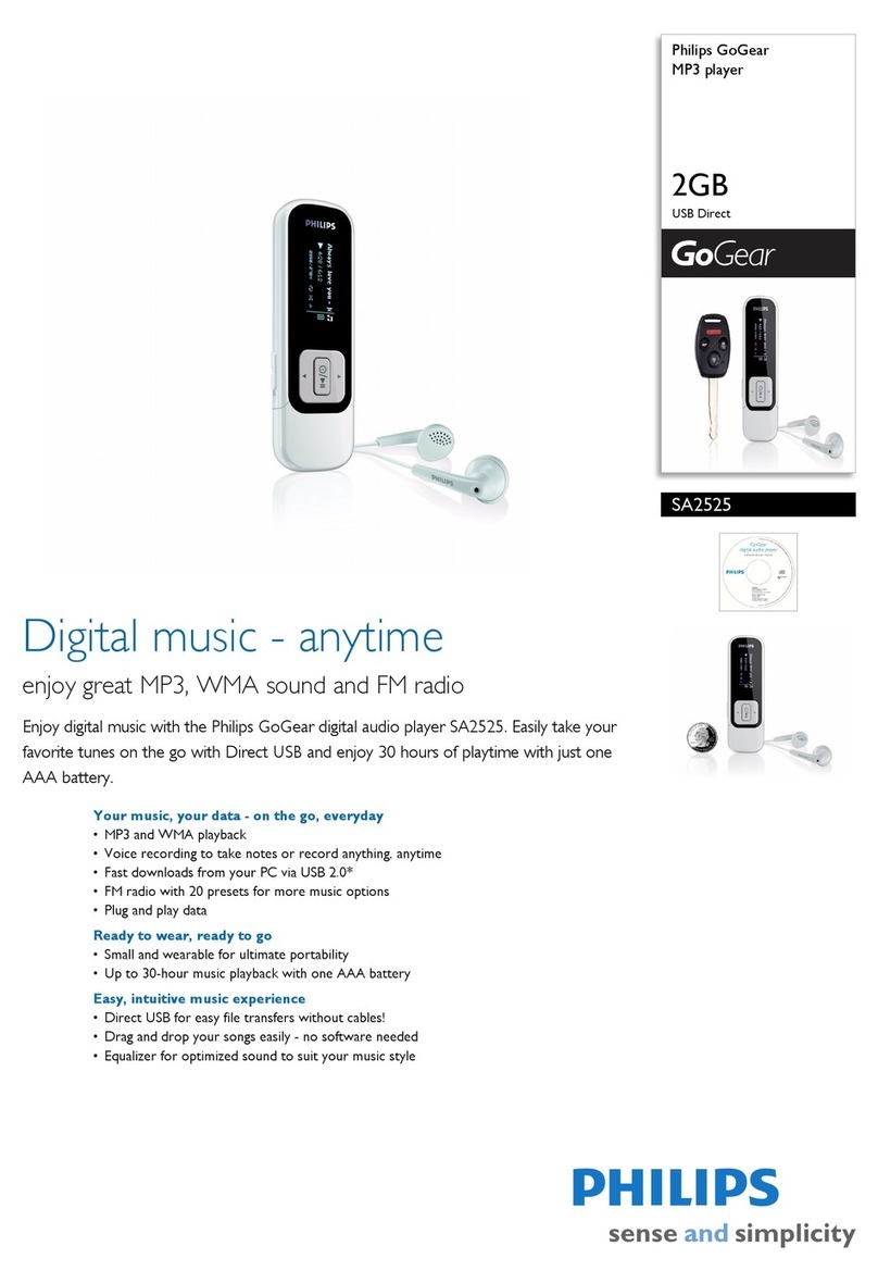 Philips GoGear SA2525 User manual