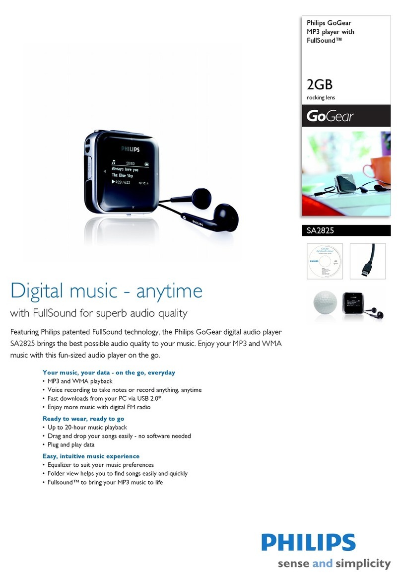 Philips GoGear SA2825 User manual