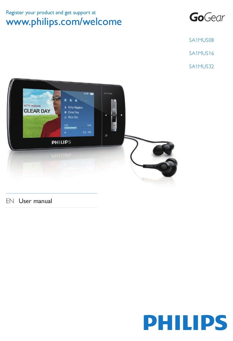 Philips GoGear SA1MUS16K 16GB User manual